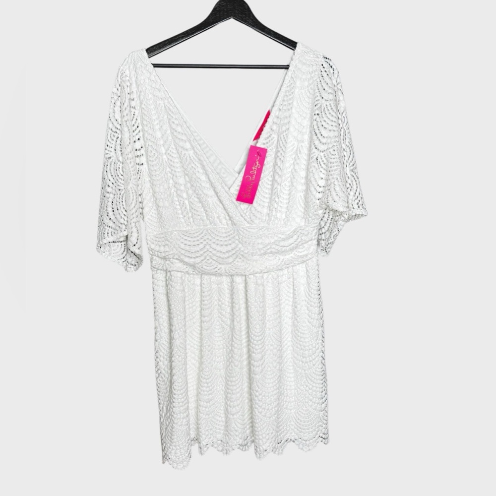 Women's Large Lilly Pulitzer Parigi Skort Romper Resort White NWT cottage core